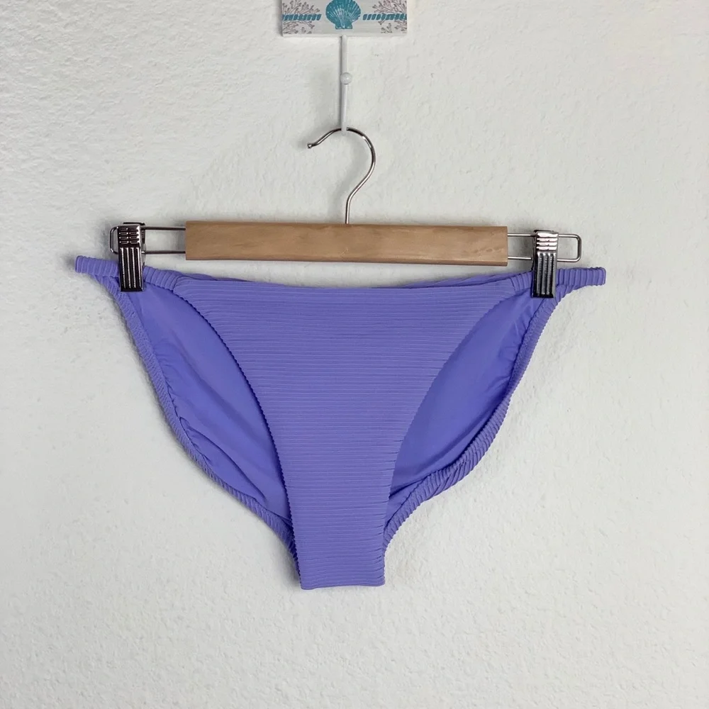 Red Carter Lilac Ribbed Hipster Bikini Bottoms Sz L/10